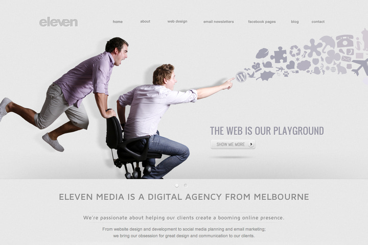 Eleven Media website preview